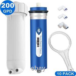 10 Pack 200 GPD Reverse Osmosis RO Membrane Maple Syrup Water Filter Housing Set