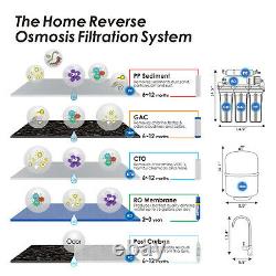 100 GPD 5 Stage Home Drinking Reverse Osmosis System PLUS Extra 7 Water Filters