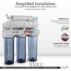100 GPD Drinking 5 stage Reverse Osmosis System Desginer Brushed Nickel Faucet
