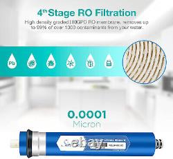 100GPD 6 Stage Alkaline Reverse Osmosis Drinking Water Filter System Filtration