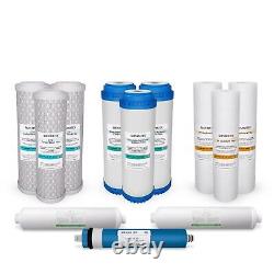 12 Pcs Reverse Osmosis Replacement Water Filter 3 Sets + 50 GPD RO Membrane