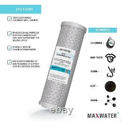 25 Pack 10 x 2.5 Coconut Shell CTO Carbon Block Water Filter, RO & Whole house