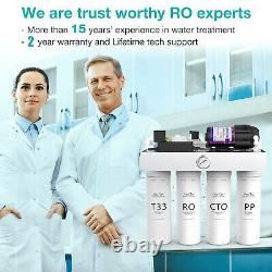 5 Stage 400 GPD UV Reverse Osmosis RO Water Filter System Under Sink +Filter Set