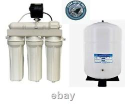 5 Stage RO Reverse Osmosis Water Filter 50 GPD with Permeate Pump ERP 500 USA