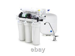 5 Stage with Booster Pump Complete 100 GPD Reverse Osmosis Water Filtration System