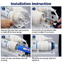 6 Pack 500 GPD RO Membrane Reverse Osmosis Water Filter Housing Fittings Wrench