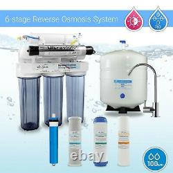 6 Stage 100GPD UV Ultra Violet Sterilizer Reverse Osmosis RO Water System MODERN