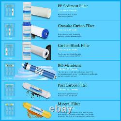 6 Stage Undersink Reverse Osmosis System Water Filter with Mineral Filter 75 GPD