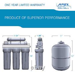 APEX MR-5100 5 Stage 100 GPD RO Filtration Reverse Osmosis Water Filter System