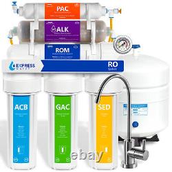 Alkaline Reverse Osmosis Water Filtration System Mineral RO with Gauge 100GPD