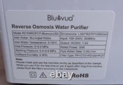 Bluevua RO100ROPOT Reverse Osmosis System, Countertop Water Filter, 4 Stage