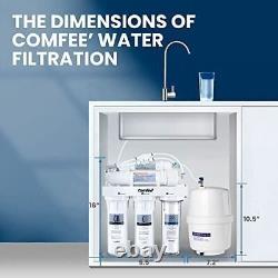 COMFEE' 5-Stage Reverse Osmosis System, NSF Certified Water Filter System Under