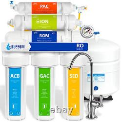 Deionization Reverse Osmosis Water Filtration System RO DI with Gauge 100GPD