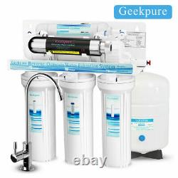 Geekpure 6 Stage Reverse Osmosis System Water Filter with UV Filter 75 GPD
