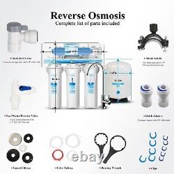 Geekpure 6 Stage Reverse Osmosis Water Filter System 75 GPD -DI Filter TDS to 0