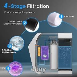 ICEPURE Countertop Reverse Osmosis Water Filtration System, 4 Stage RO Water