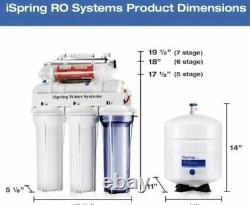 ISpring RCC7AK 6-Stage Under Sink Reverse Osmosis Drinking Water Filter System