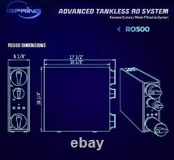 Ispring RO500-BN Tankless Reverse Osmosis Water Filtration System, 500 GPD