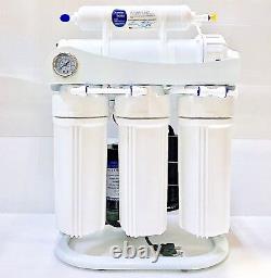 Light Commercial Reverse Osmosis Water Filter System 250 GPD with Booster Pump
