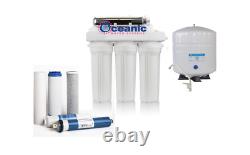 OCEANIC ELITE REVERSE OSMOSIS WATER FILTER HOME SYSTEM 100 GPD with UV 6 Stages