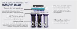 Oceanic 5 Stage Home RO Reverse Osmosis Water Filtration System + Filters, Tank