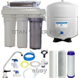 RO/DI Dual Outlet Reverse Osmosis Water Filter System -100 GPD 4 G Tank RO 132