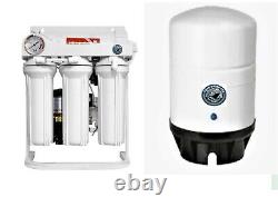 RO Reverse Osmosis Water Filter System 500EZ GPD Booster Pump Tank 14 Gallon