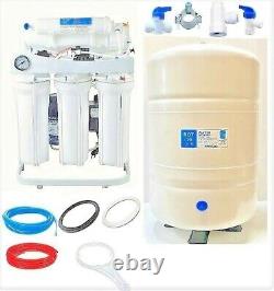 RO Reverse Osmosis Water Filtration System 400 GPD 10 G Tank Booster Pump LC