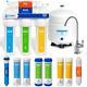 Reverse Osmosis 5 Stage Water Filtration System And 4 Filters 50 Gpd