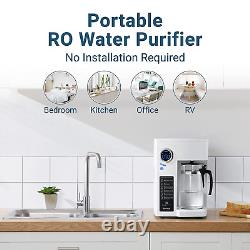 Reverse Osmosis System Countertop Water Filter, 4 Stage Purification Portable