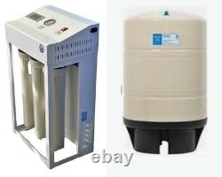 Reverse Osmosis Water Filtration System 1000 GPD Dual Booster Pump 20G Tank