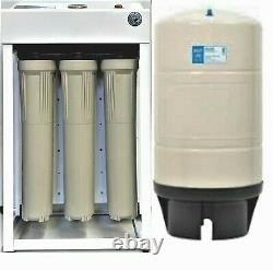 Reverse Osmosis Water Filtration System 800 GPD Dual Booster Pump 20G Tank