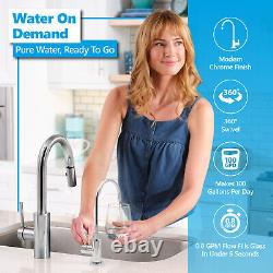 Reverse Osmosis Water Filtration System Clear, Gauge, 4 Bonus Filter 100 GPD