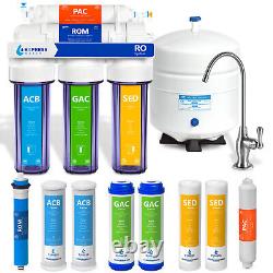 Reverse Osmosis Water Filtration System Clear RO plus 4 Free Filters 100GPD