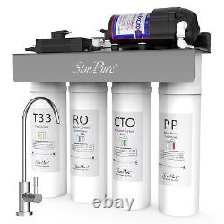 SimPure 400GPD UV 8Stage Drinking Water Filter Reverse Osmosis System Under Sink