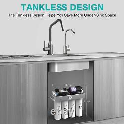 SimPure T1-400 UV Reverse Osmosis RO Water Filter System Tankless Under Sink