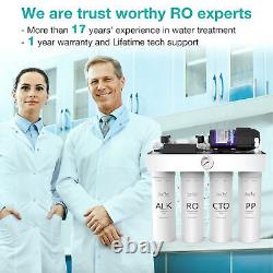 SimPure T1-400GPD 8-Stage UV Reverse Osmosis System Alkaline pH+ 8 Water Filters