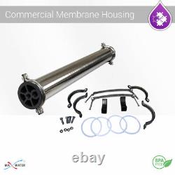 Stainless Steel Reverse Osmosis Commercial Membrane Housing 2540 size 2.5 x 40