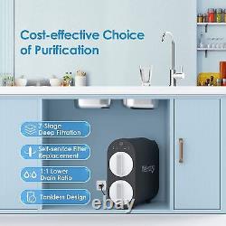 Waterdrop Tankless Reverse Osmosis Water Filtration System, 400 GPD, Reduces TDS