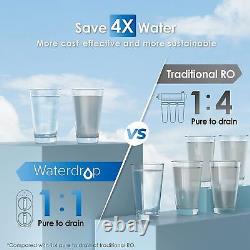 Waterdrop Tankless Reverse Osmosis Water Filtration System, 400 GPD, Reduces TDS